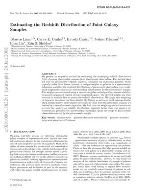 Estimating the Redshift Distribution of Faint Galaxy Samples