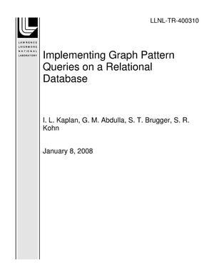 Implementing Graph Pattern Queries on a Relational Database