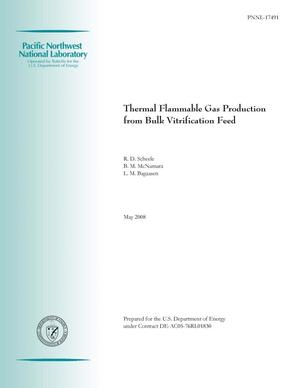 Thermal Flammable Gas Production from Bulk Vitrification Feed
