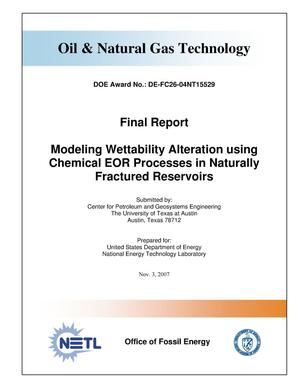 Modeling Wettability Alteration using Chemical EOR Processes in Naturally Fractured Reservoirs