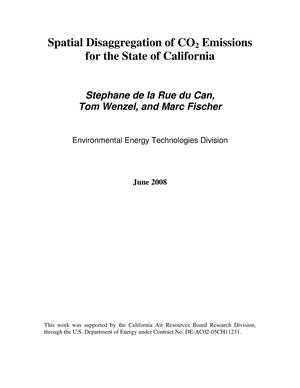 Spatial Disaggregation of CO2 Emissions for the State of California