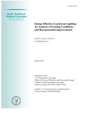 Energy Effective Courtroom Lighting: An Analysis of Existing Conditions and Recommended Improvements