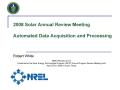 Presentation: Automated Data Acquisition and Processing