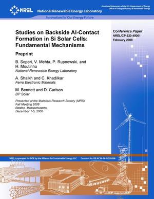 Studies on Backside Al-Contact Formation in Si Solar Cells: Fundamental Mechanisms; Preprint
