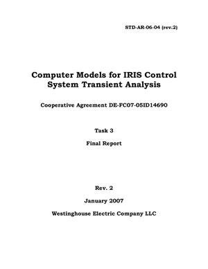 Computer Models for IRIS Control System Transient Analysis
