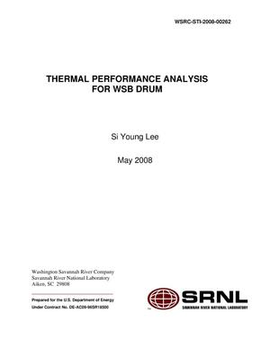Thermal Performance Analysis for Wsb Drum