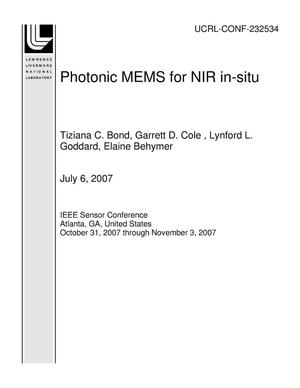 Photonic MEMS for NIR in-situ