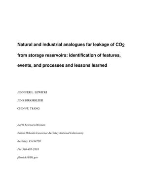 Natural and industrial analogues for leakage of CO2 from storagereservoirs: identification of features, events, and processes and lessonslearned