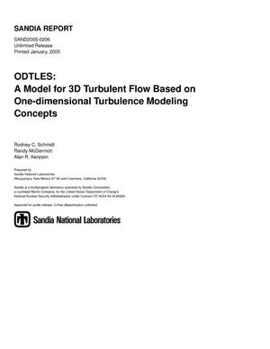 ODTLES : a model for 3D turbulent flow based on one-dimensional turbulence modeling concepts.