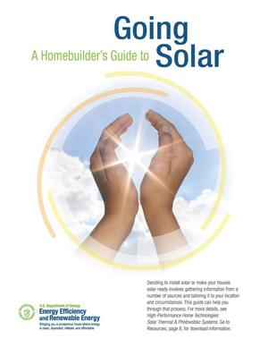 Homebuilder's Guide to Going Solar (Brochure)