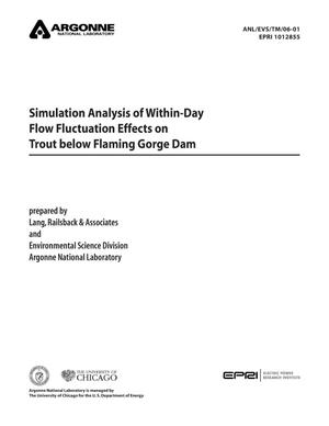 Simulation analysis of within-day flow fluctuation effects on trout below flaming Gorge Dam.