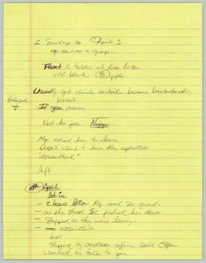[Handwritten notes concerning the Village Station incident]