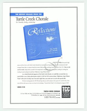 Primary view of object titled '[Advertisement: Turtle Creek Chorale]'.