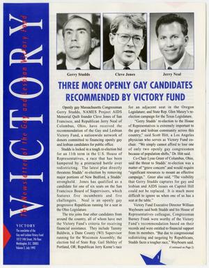 [Three more openly gay candidates recommended by Victory Fund]