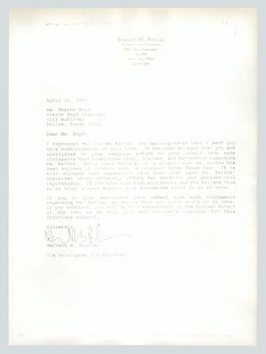 [Letter: Bernard M. Stoller to Sharon Boyd]