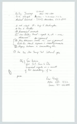 [Copy of Handwritten Notes: Contacts and Questions]
