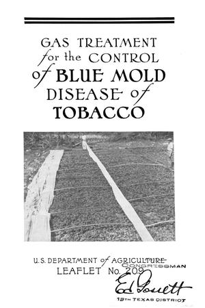 Gas Treatment for the Control of Blue Mold Disease of Tobacco.