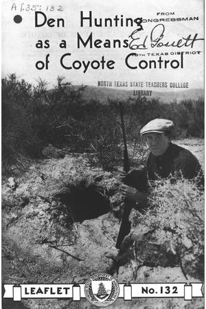 Den Hunting as a Means of Coyote Control.