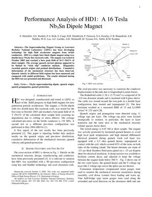 Performance analysis of HD1: a 16 Tesla Nb3Sn dipole Magnet