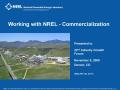 Presentation: Working with NREL - Commercialization