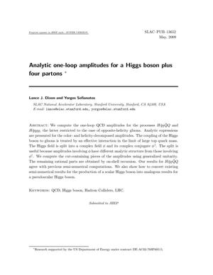 Analytic one-loop amplitudes for a Higgs boson plus four partons