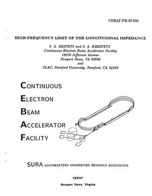 High-Frequency Limit of Longitudinal Impedance