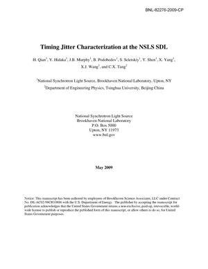 Timing Jitter Characterization at the NSLS SDL