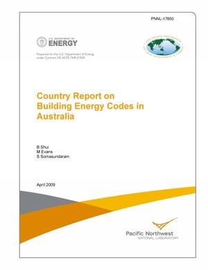 Country Report on Building Energy Codes in Australia