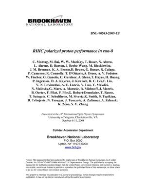 RHIC Polarized proton performance in run-8