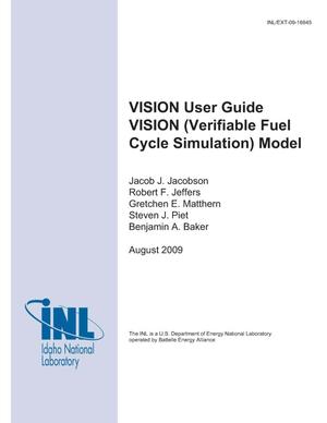 VISION User Guide - VISION (Verifiable Fuel Cycle Simulation) Model