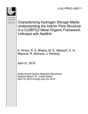 Characterizing Hydrogen Storage Media: Understanding the Interior Pore Structure of a Cu3BTC2 Metal-Organic Framework Infiltrated with NaAlH4