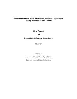 Performance Evaluation for Modular, Scalable Liquid-Rack Cooling Systems in Data Centers