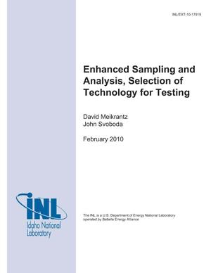 Enhanced Sampling and Analysis, Selection of Technology for Testing