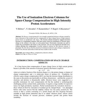 The Use of Ionization Electron Columns for Space-Charge Compensation in High Intensity Proton Accelerators