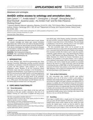 AmiGO: online access to ontology and annotation data