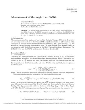 Measurement of the angle alpha at BABAR
