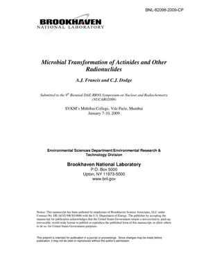 Microbial Transformations of Actinides and Other Radionuclides