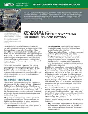 UESC Success Story: GSA and Consolidated Edison's Strong Partnership Has Many Rewards (Fact Sheet)