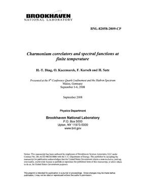 Charmonium correlators and spectral functions at finite temperature