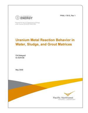 Uranium Metal Reaction Behavior in Water, Sludge, and Grout Matrices