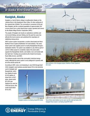 Systems Performance Analyses of Alaska Wind-Diesel Projects; Kasigluk, Alaska (Fact Sheet)