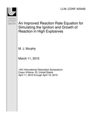 An Improved Reaction Rate Equation for Simulating the Ignition and Growth of Reaction in High Explosives