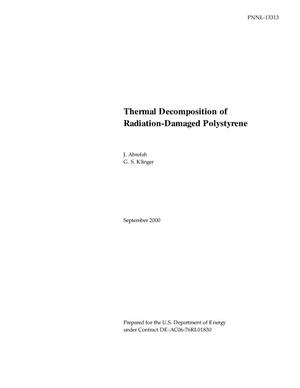 Thermal Decomposition of Radiation-Damaged Polystyrene