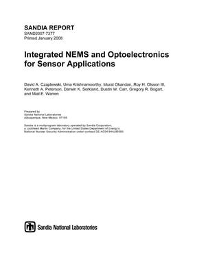 Integrated NEMS and optoelectronics for sensor applications.