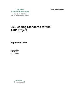 C++ Coding Standards for the AMP Project