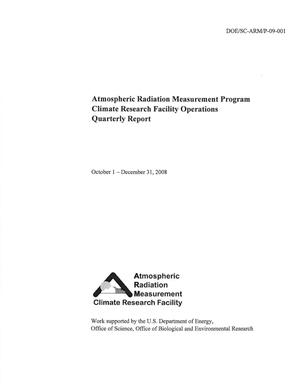 Atmospheric Radiation Measurement program climate research facility operations quarterly report October 1 - December 31, 2008.