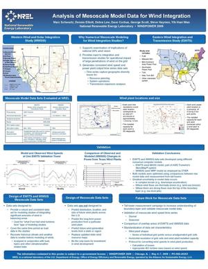 Analysis of Mesoscale Model Data for Wind Integration (Poster)