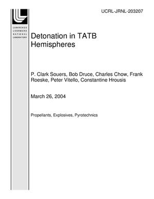 Detonation in TATB Hemispheres