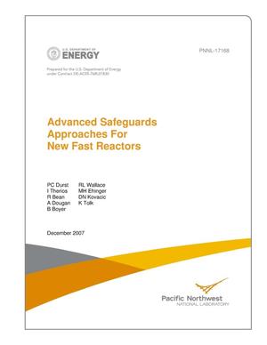 Advanced Safeguards Approaches for New Fast Reactors