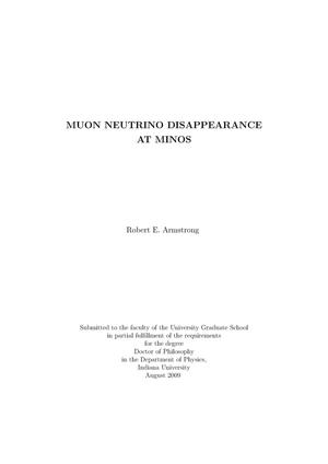 Muon neutrino disappearance at MINOS